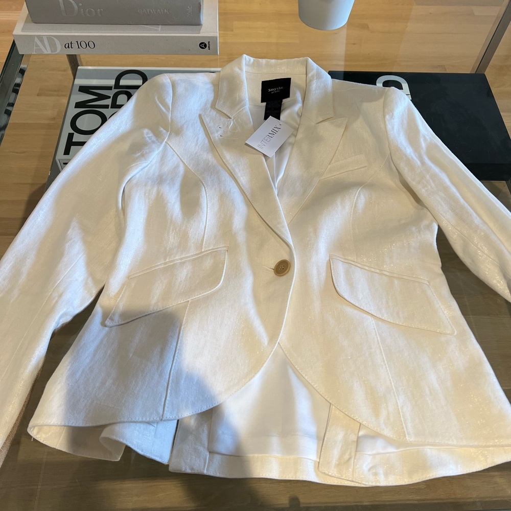 Smythe Cream linen blazer